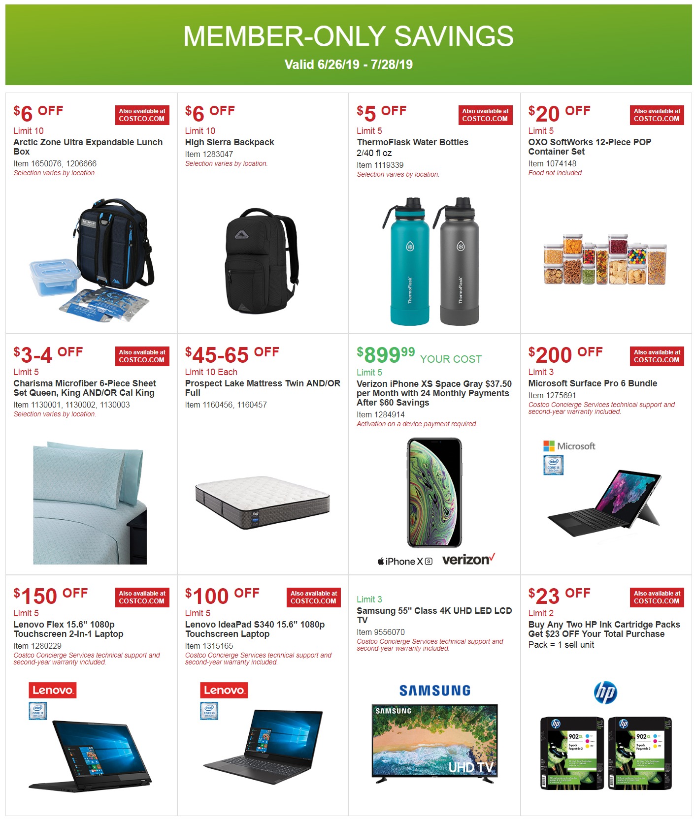 Costco Coupon Offers June 26 - July 28, 2019